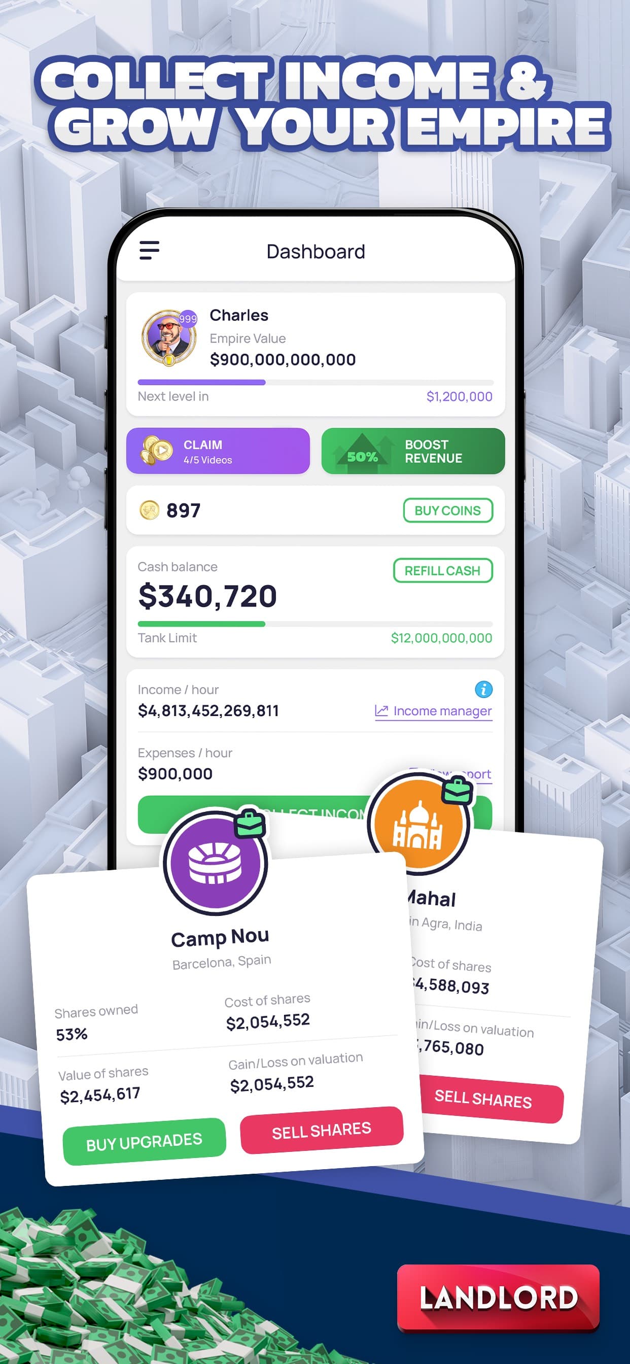 Landlord Tycoon: Own the World screenshot 2 - screenshot
