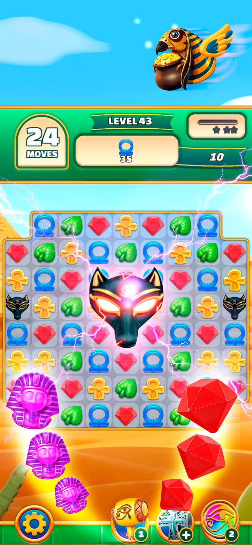 Gods & Gems: Egyptian Match 3 screenshot 5 - screenshot