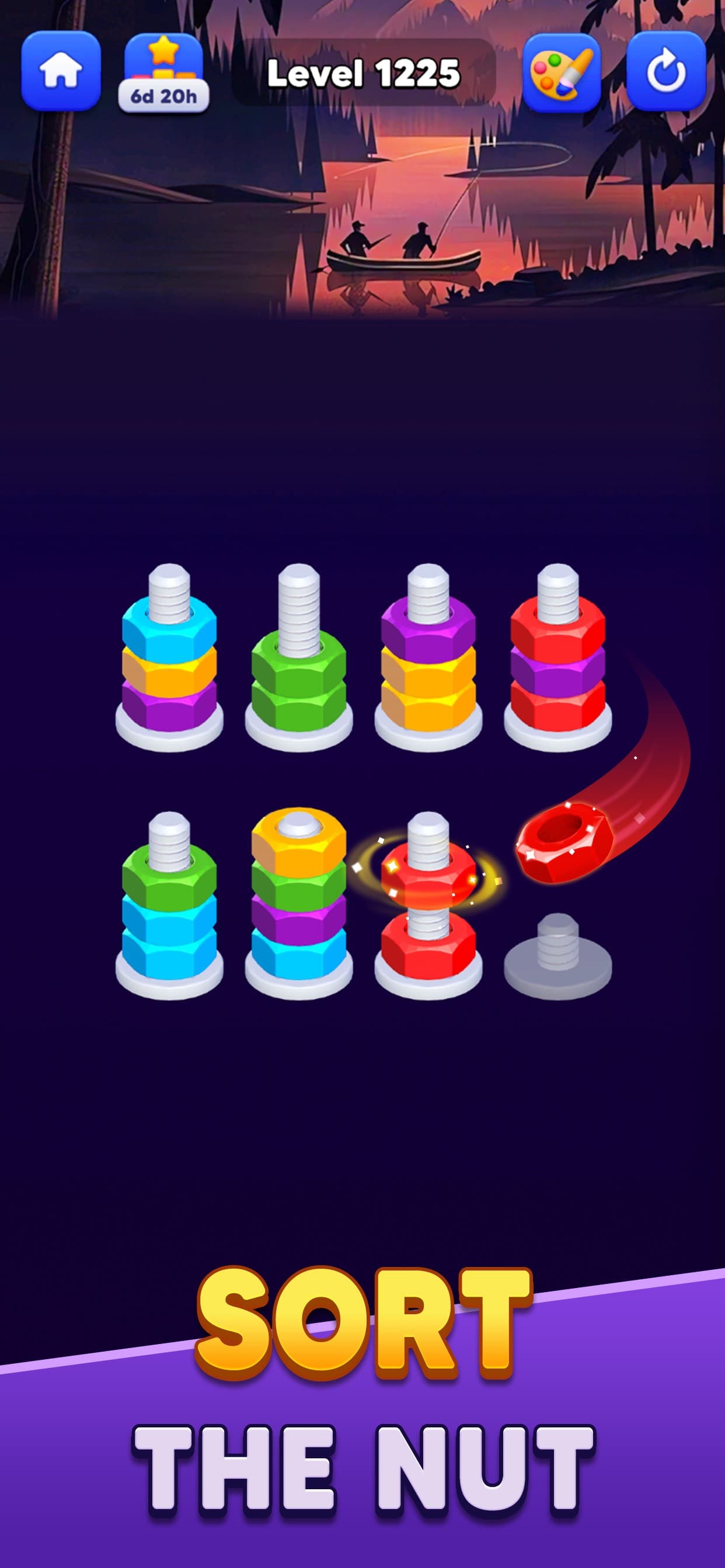 Nut Sort: Color Match Game screenshot 1 - screenshot