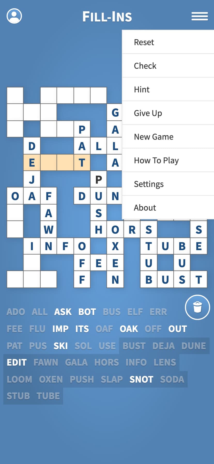 Fill-Ins · Word Fit Puzzles screenshot 2 - screenshot