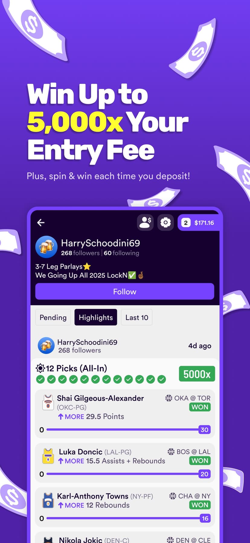 Dabble - Real Money Pick 'Em screenshot 3 - screenshot