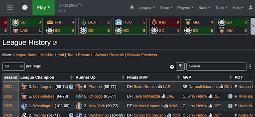ZenGM Baseball screenshot 3 - screenshot