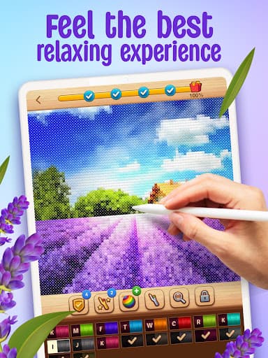 Cross-Stitch: Coloring Book screenshot 9 - screenshot