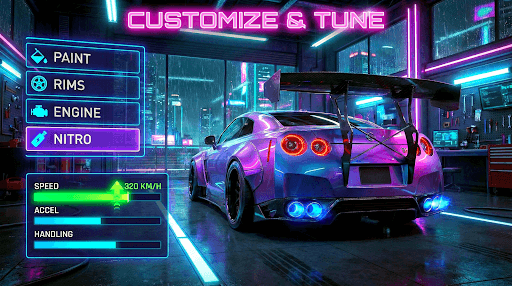 Neon City Racing: Drag & Drift screenshot 3 - screenshot