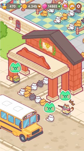 Cat School : Idle Cute Tycoon screenshot 1 - screenshot