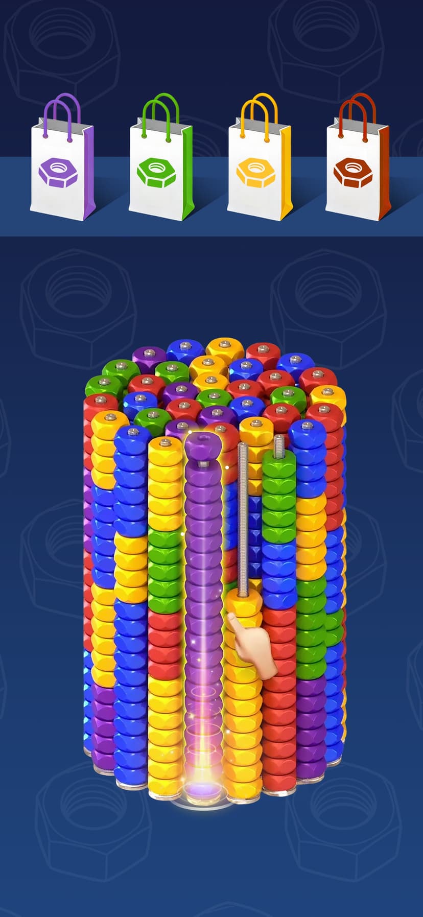 3D Nuts Sort screenshot 1 - screenshot
