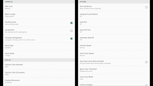 Backgammon NJ for Android screenshot 8 - screenshot