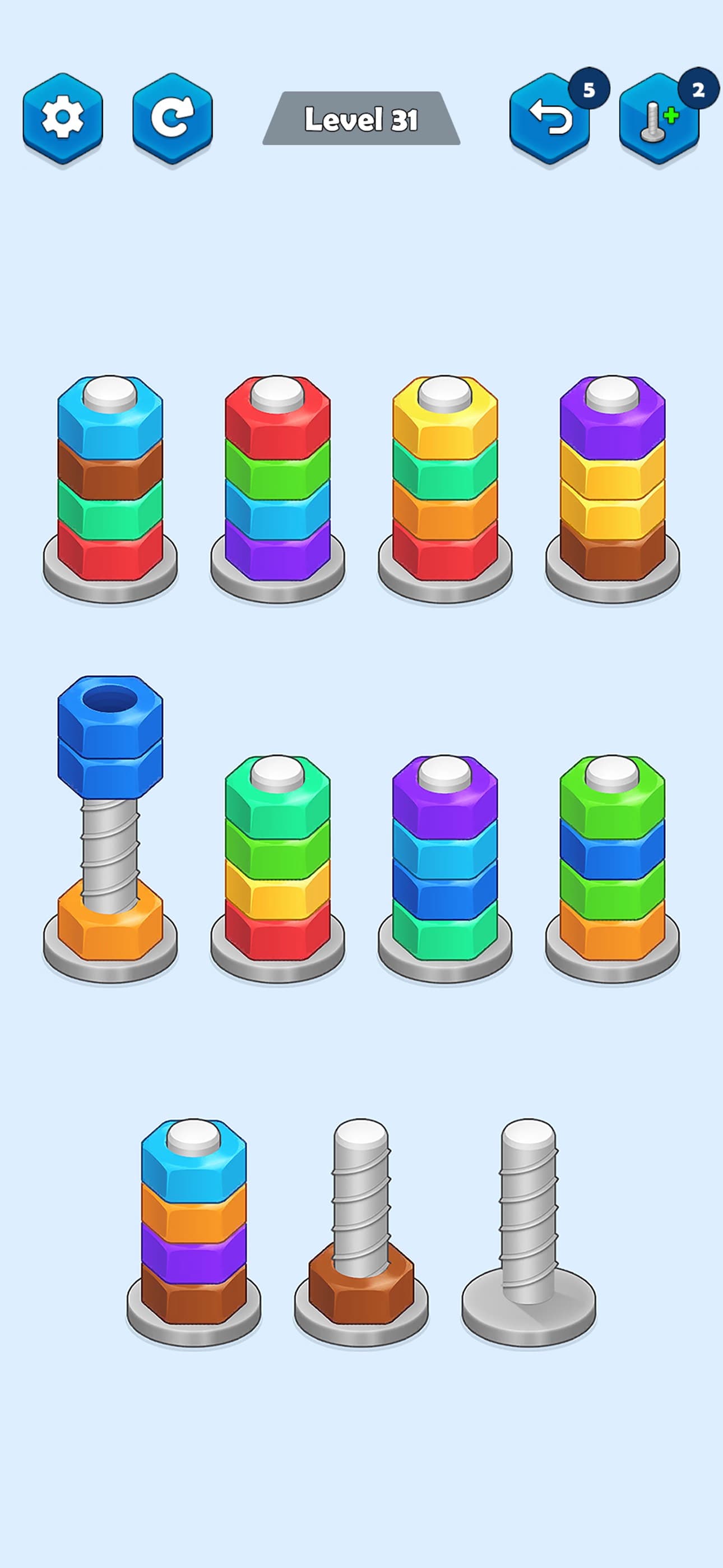 Nuts Sort - Color Sort screenshot 4 - screenshot