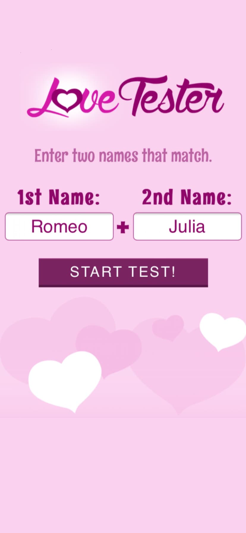 Love Tester Partner Match Game screenshot 3 - screenshot