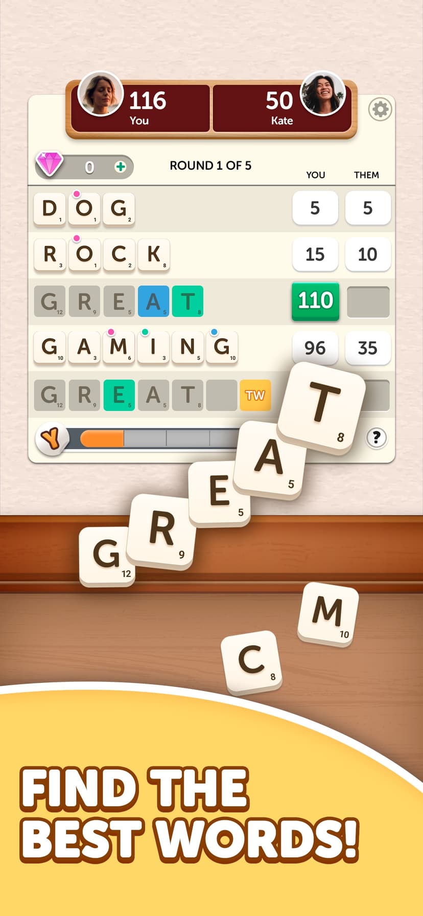 Word Yatzy - Fun Word Puzzler screenshot 1 - screenshot