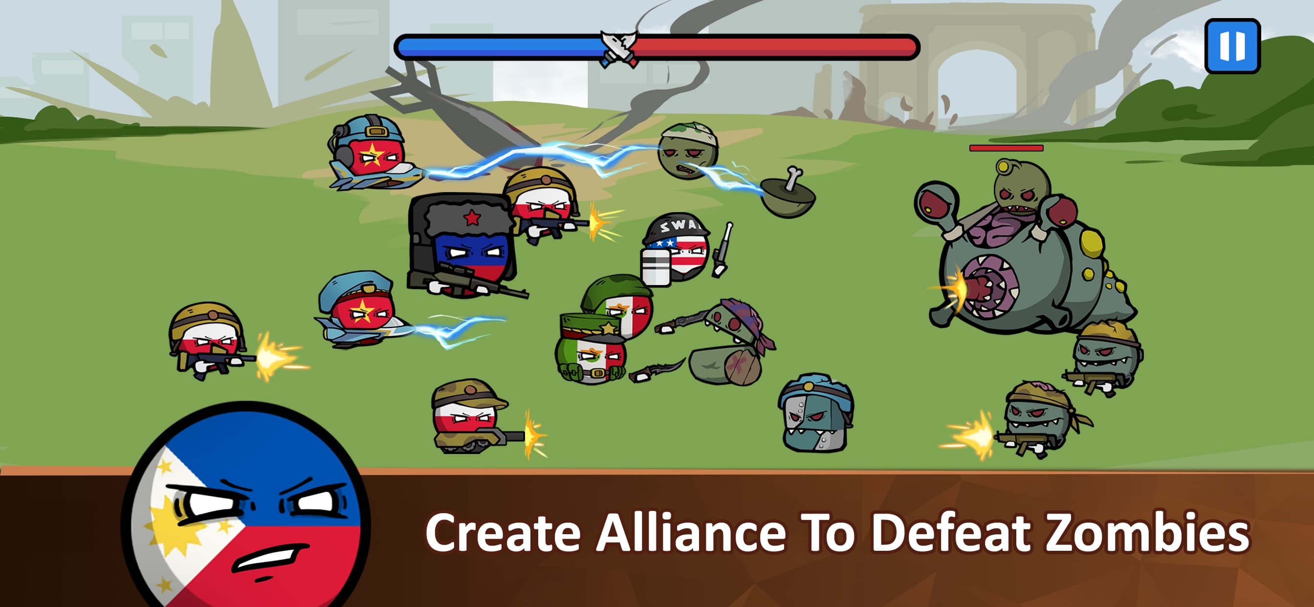 Countryballs - Zombie Attack screenshot 3 - screenshot