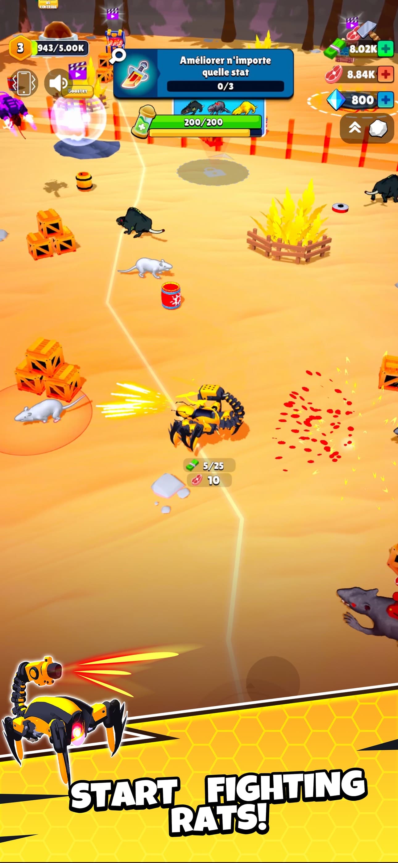 Rat Killer Robot Invasion screenshot 1 - screenshot