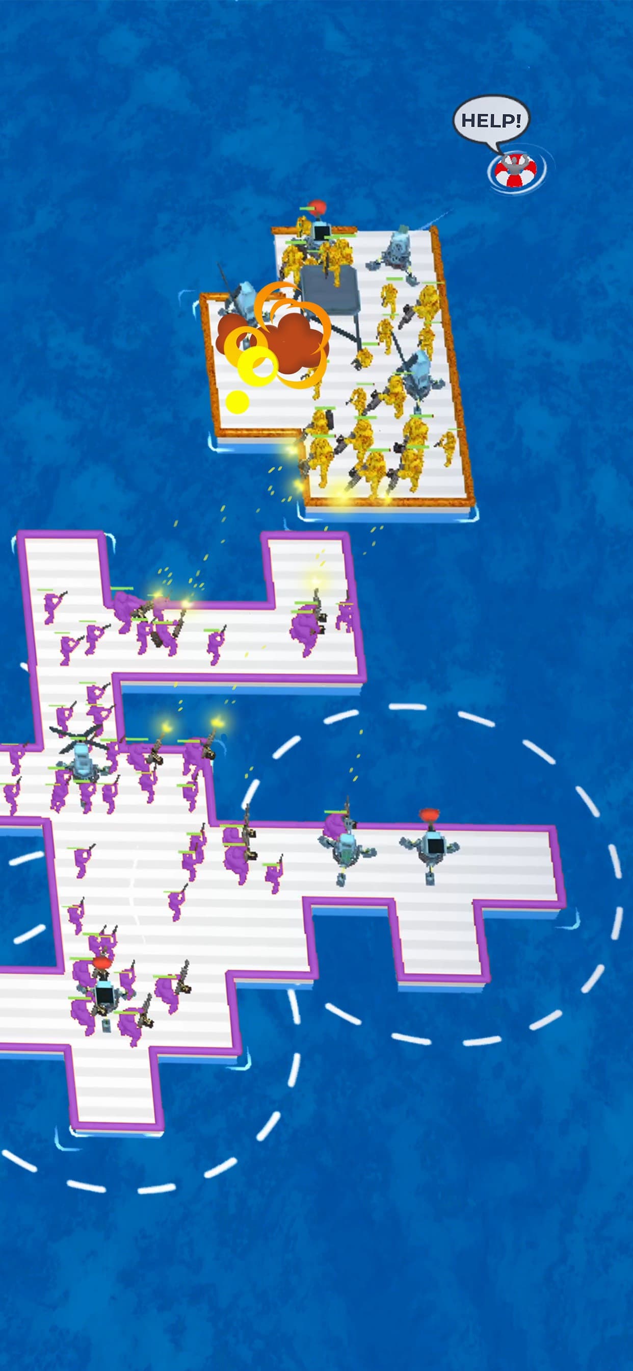 War of Rafts: Sea Battle Game screenshot 3 - screenshot