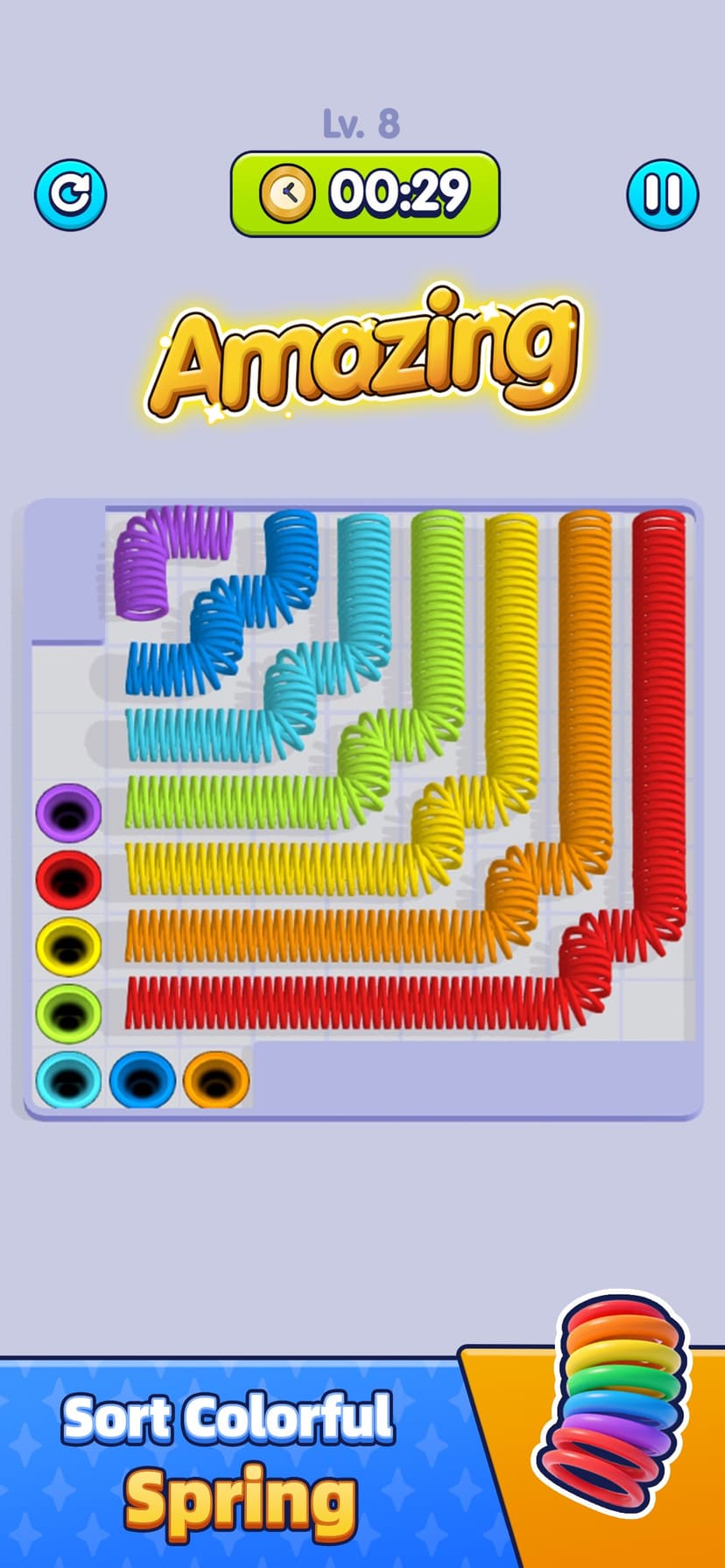 Spring Slide - Color Sort Game screenshot 1 - screenshot