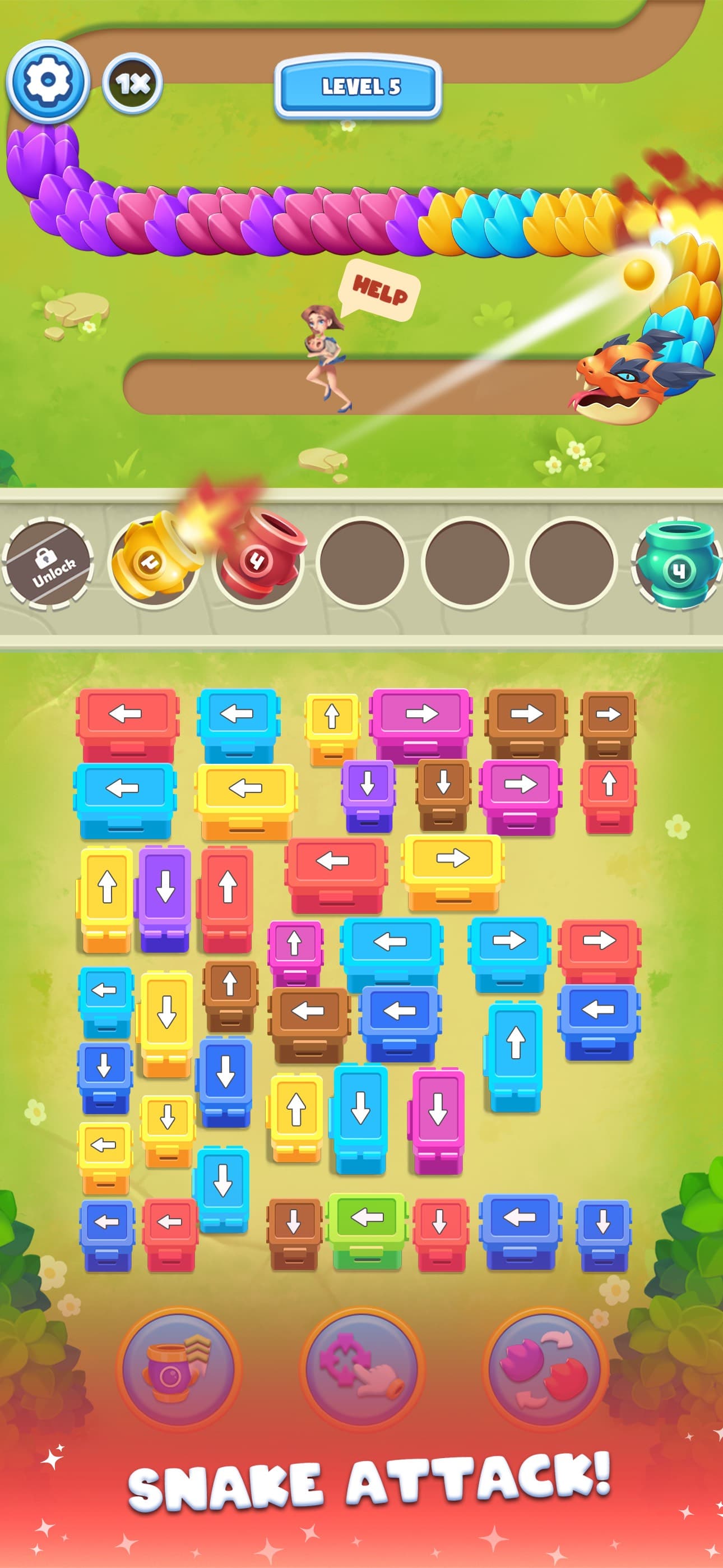 Snake Out Color Puzzle screenshot 2 - screenshot