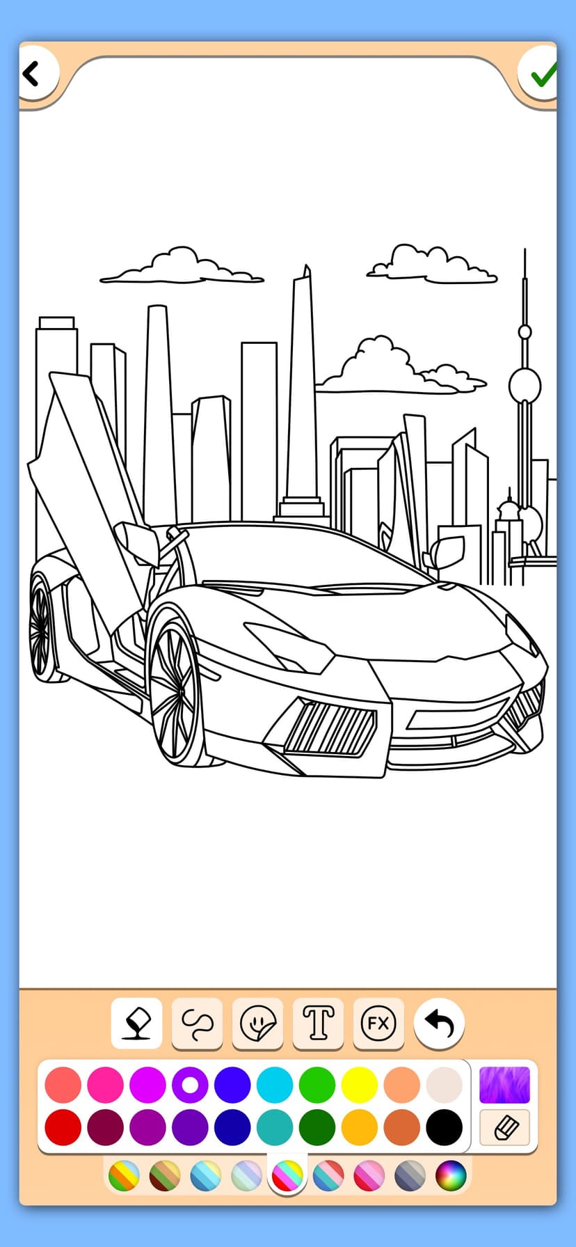 Cars coloring book game screenshot 1 - screenshot