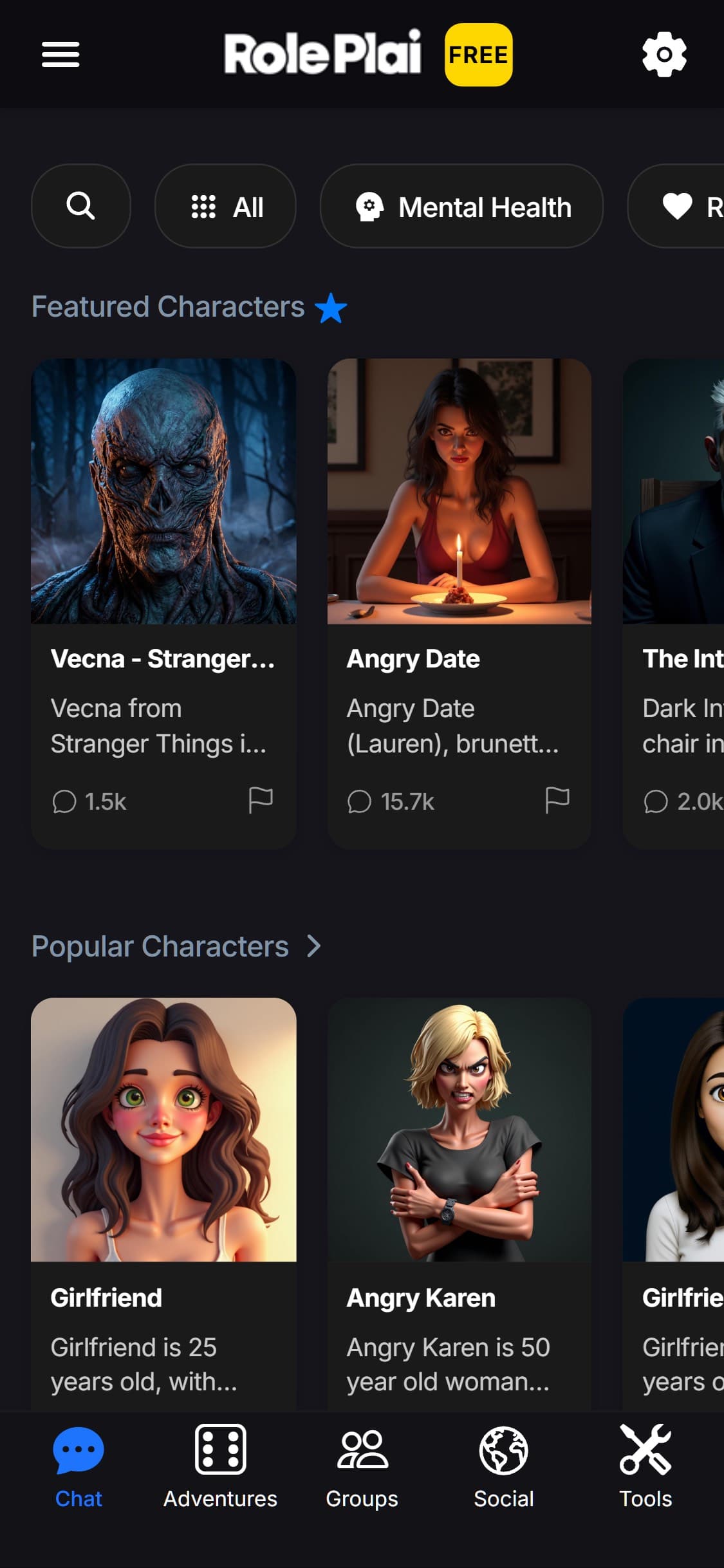 RolePlai - Ai Character Chat screenshot 1 - screenshot