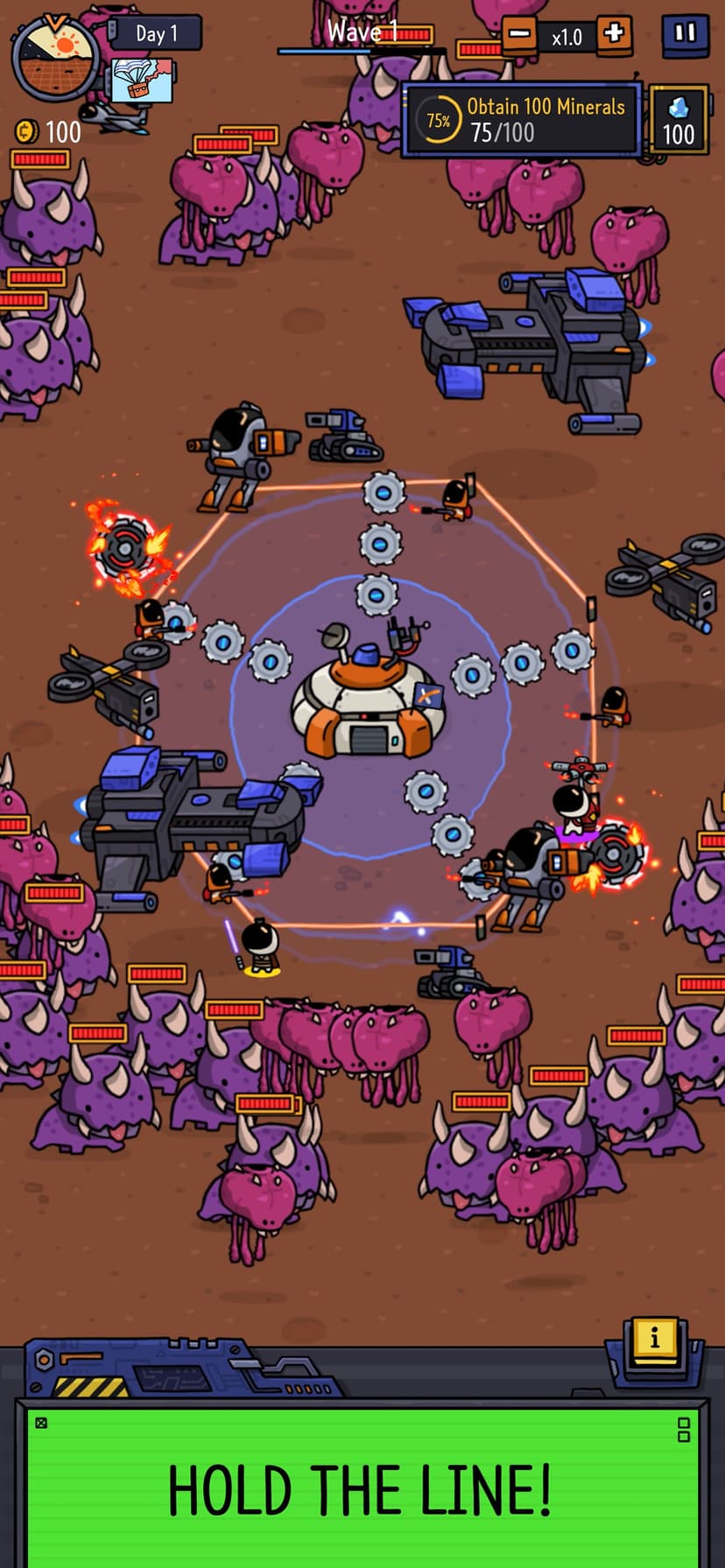 SpaceXYZ: Idle Tower Defense screenshot 1 - screenshot