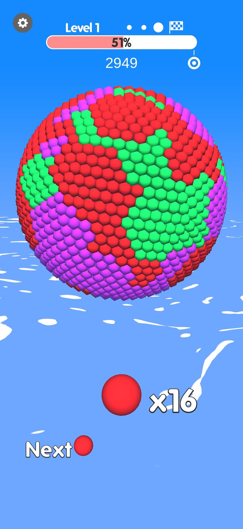 Ball Paint - Color Puzzle 3D screenshot 1 - screenshot