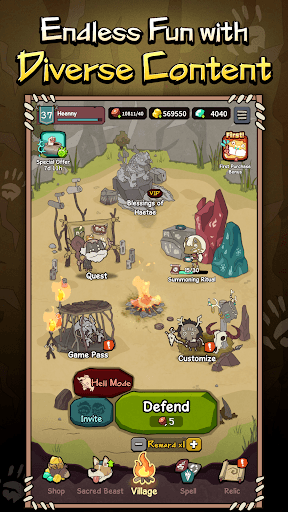 Epic Shaman Battle: 4P Defense screenshot 4 - screenshot