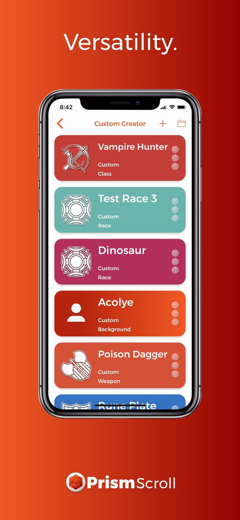 PrismScroll - Character Sheet screenshot 7 - screenshot