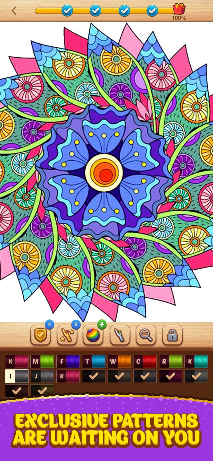 Cross Stitch Coloring Mandala screenshot 4 - screenshot