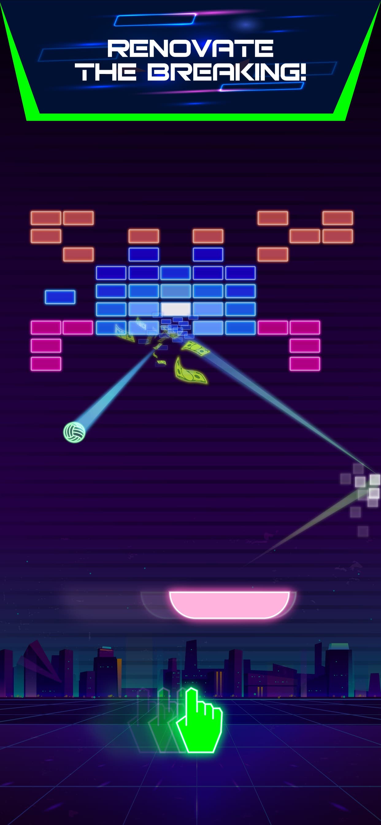 Neon brick breaker screenshot 1 - screenshot