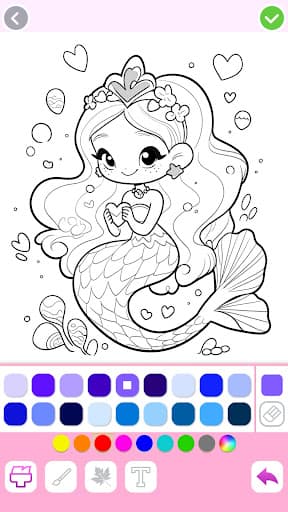 Mermaid Coloring:Mermaid games screenshot 1 - screenshot