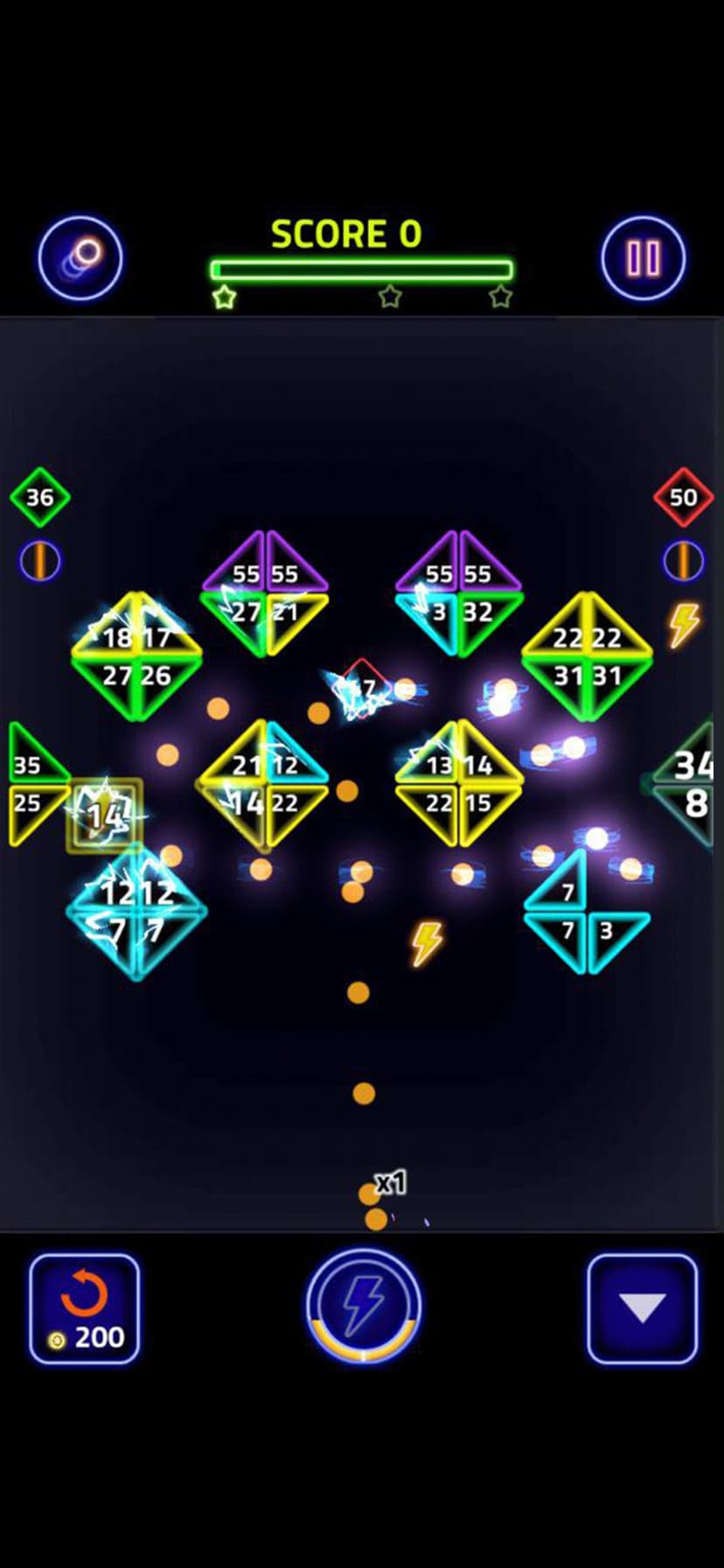 Brick Breaker Glow screenshot 3 - screenshot
