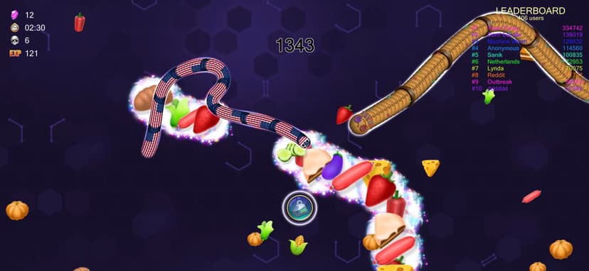 Worm.io - Snake & Worm IO Game screenshot 2 - screenshot