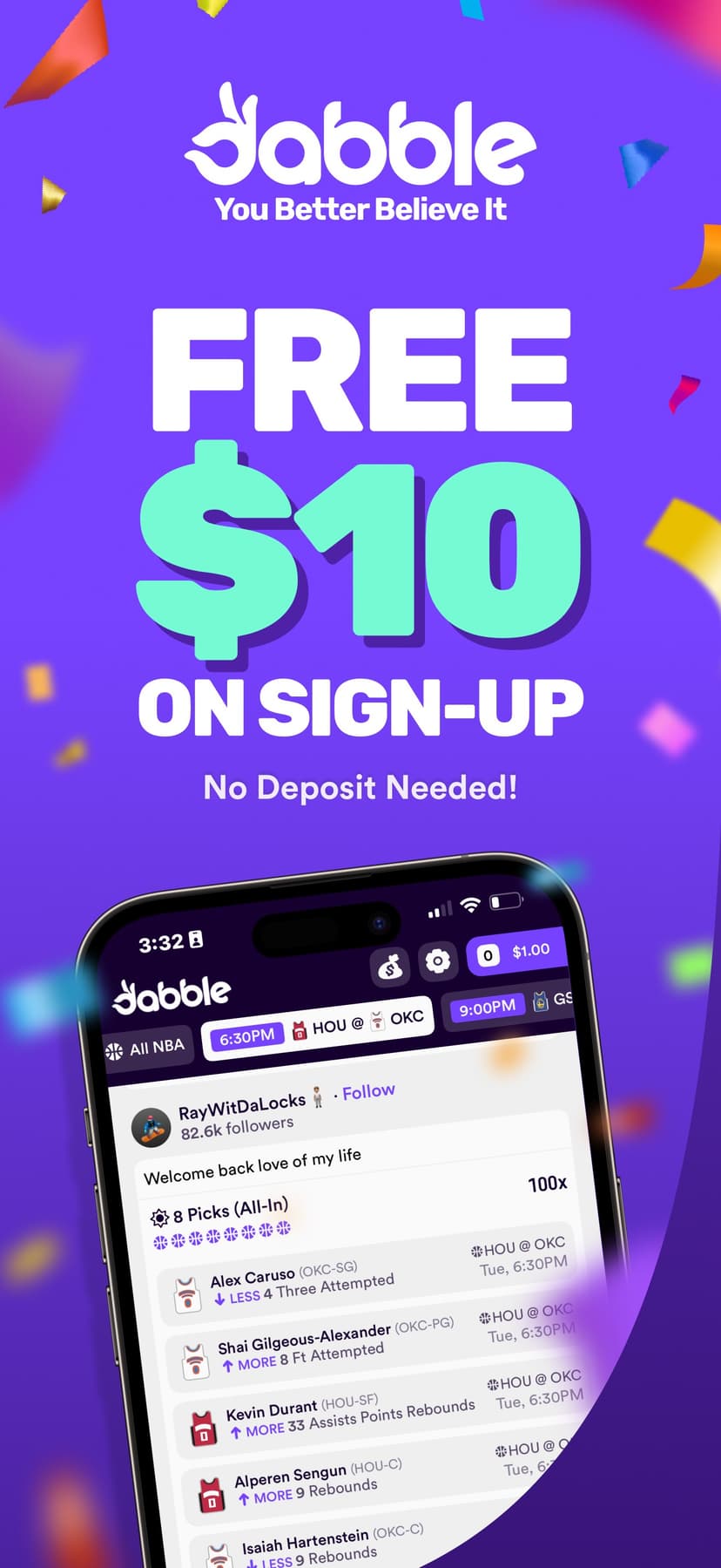 Dabble - Real Money Pick 'Em screenshot 1 - screenshot