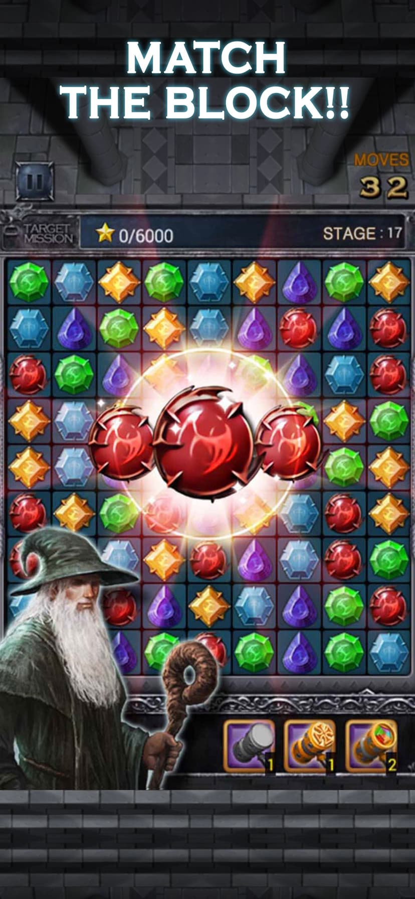 Jewels Dragon Quest - Match 3 screenshot 1 - screenshot