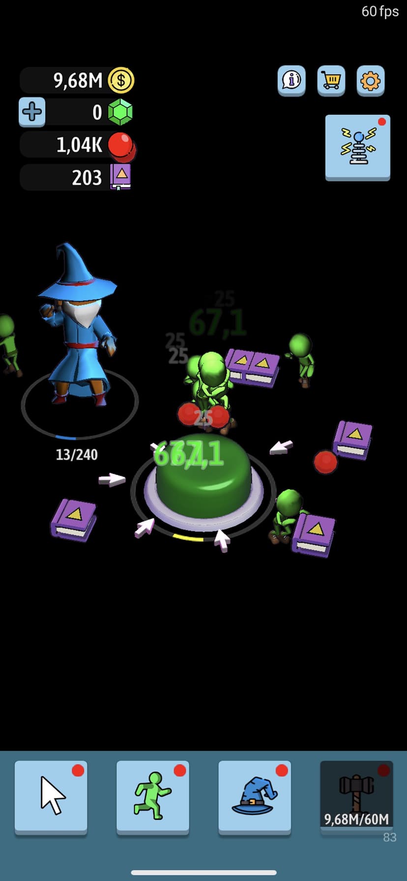 Green button: Idle clicker screenshot 6 - screenshot