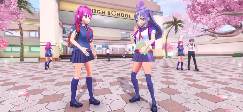 Anime School Girl Love Life 3D screenshot 3 - screenshot