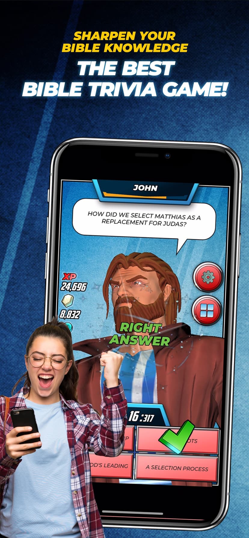 Bible Trivia Game: Heroes screenshot 1 - screenshot