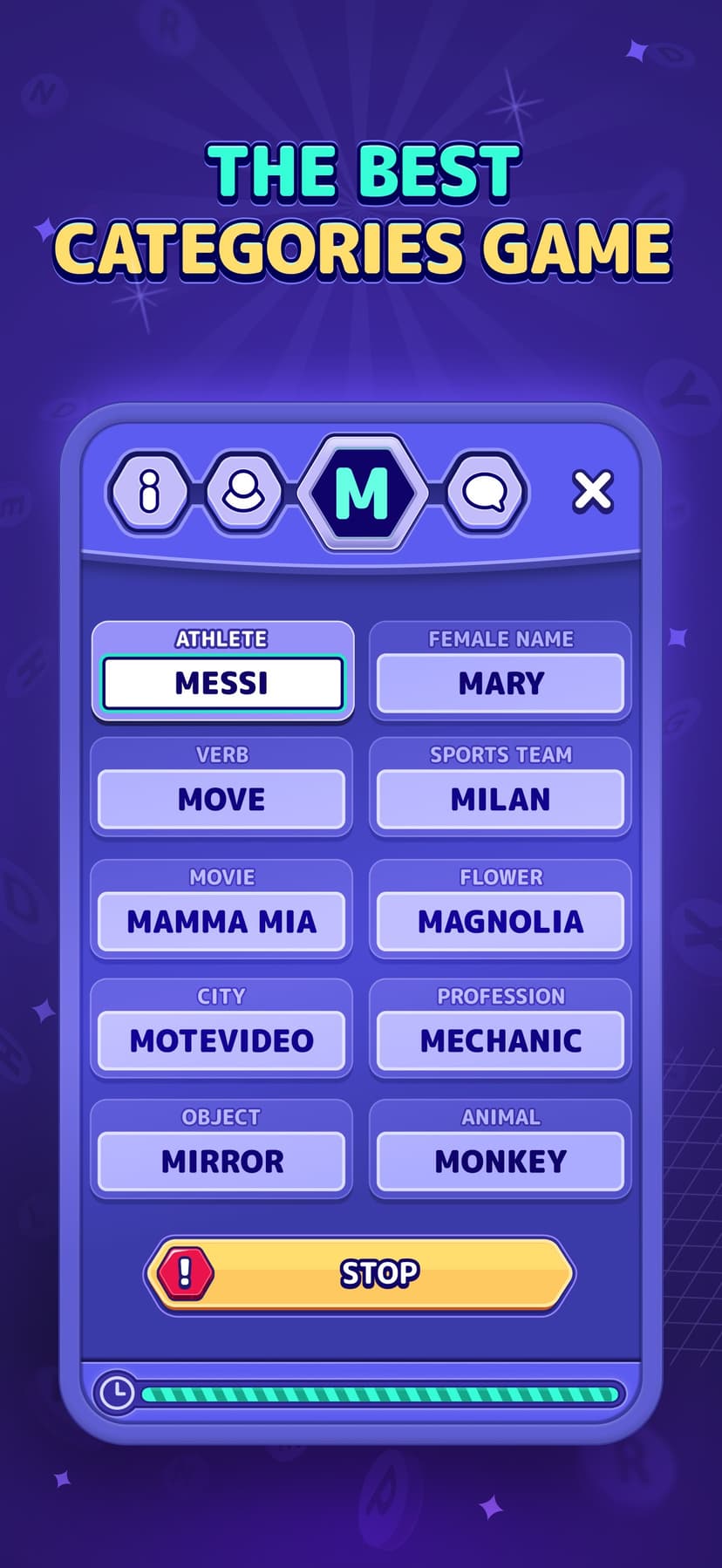 StopotS - The Categories Game screenshot 1 - screenshot