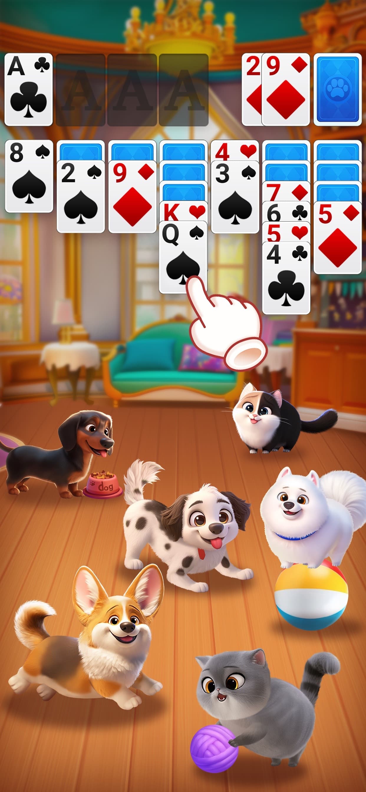 Solitaire Pets Town screenshot 1 - screenshot