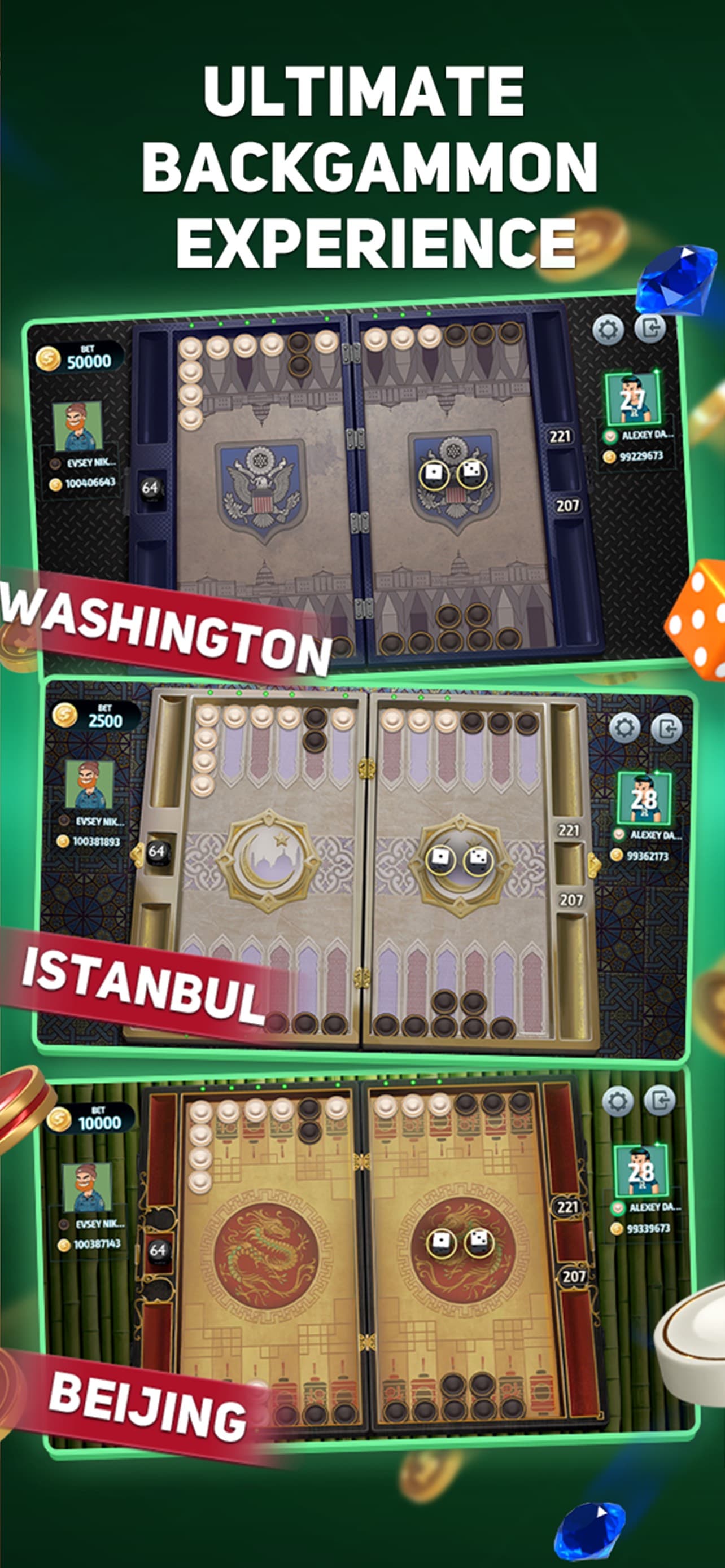 Backgammon Tournament online screenshot 2 - screenshot