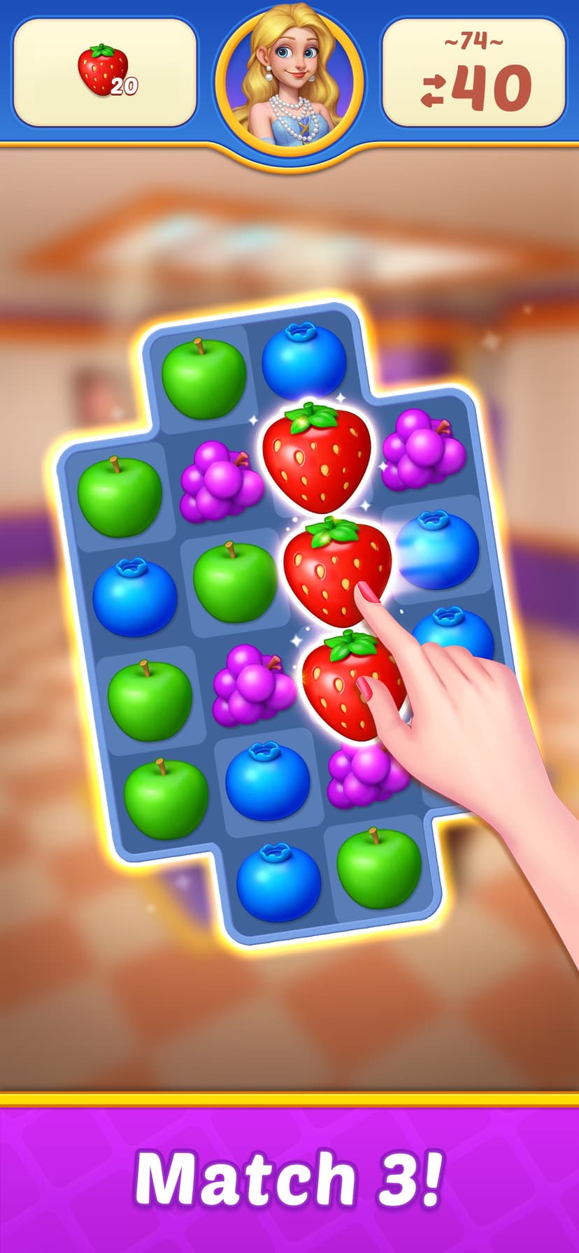 Fruit Diary 2: Match 3 Offline screenshot 2 - screenshot