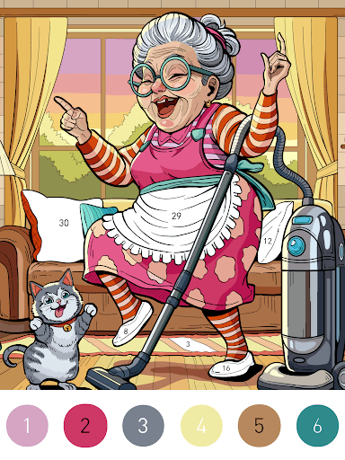 Granny Color By Number Game screenshot 8 - screenshot