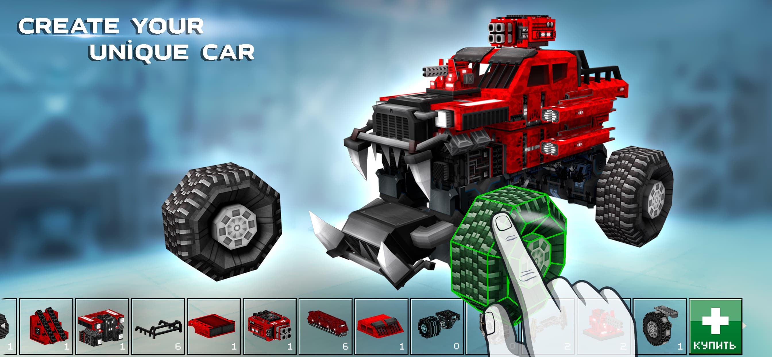 Blocky Cars - tank games screenshot 1 - screenshot