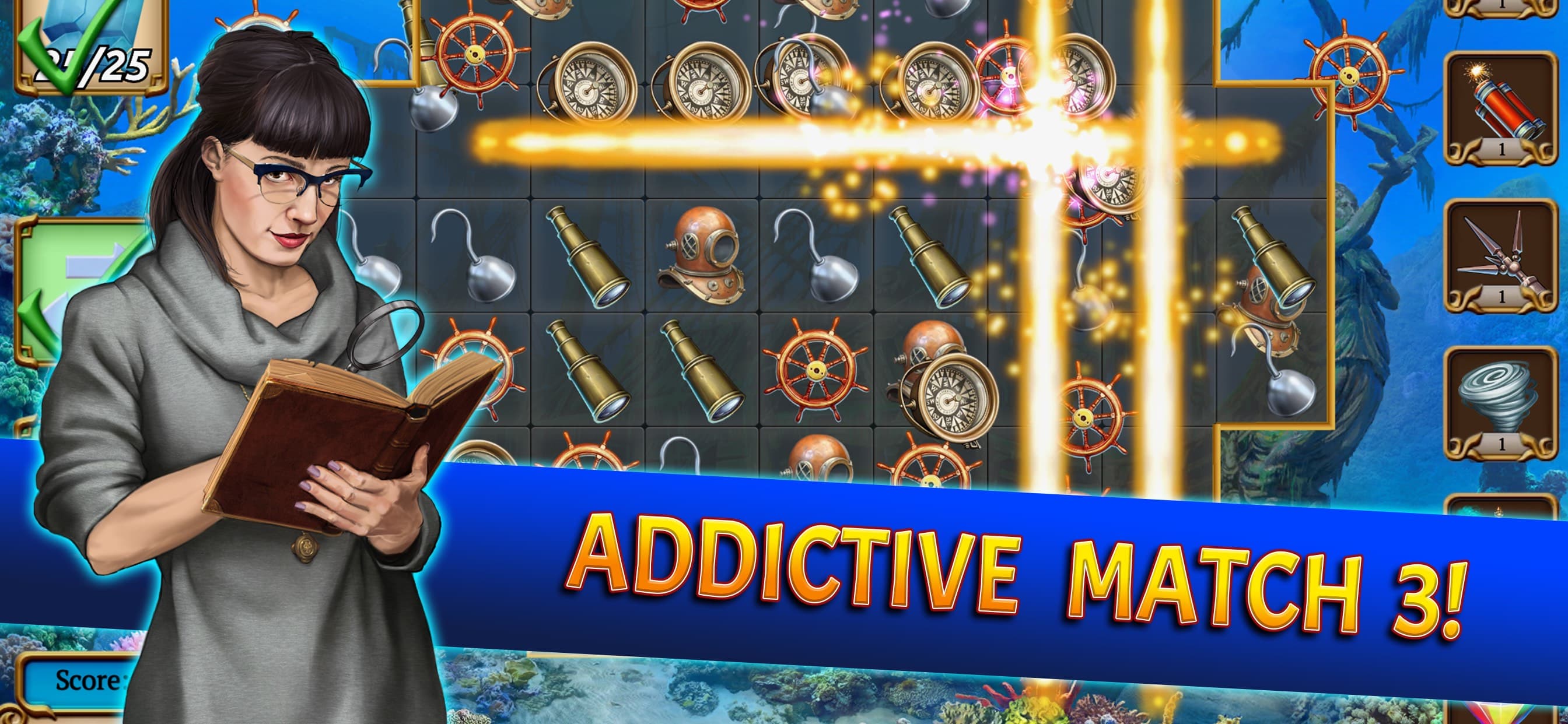 Treasure Match 3: Mystery Game screenshot 1 - screenshot