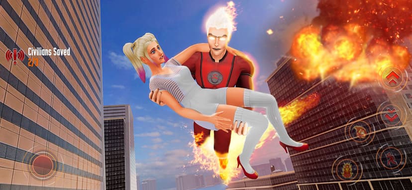 Flying Fire Captain Hero Game screenshot 1 - screenshot