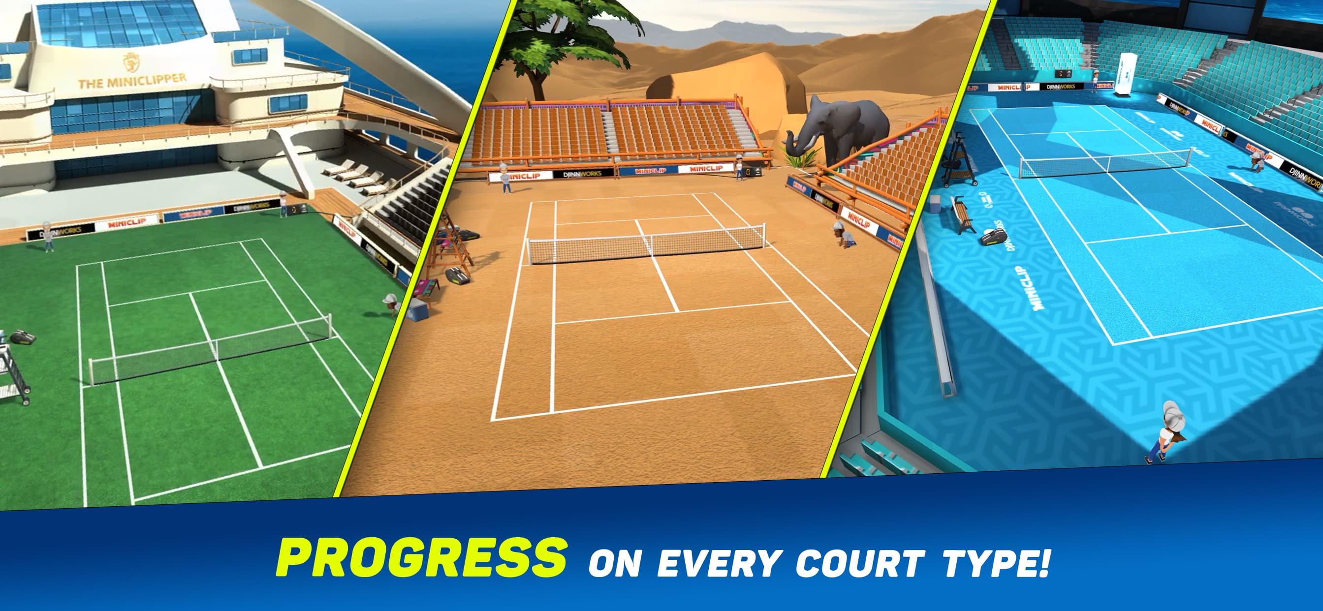 Mini Tennis: Perfect Smash screenshot 1 - screenshot