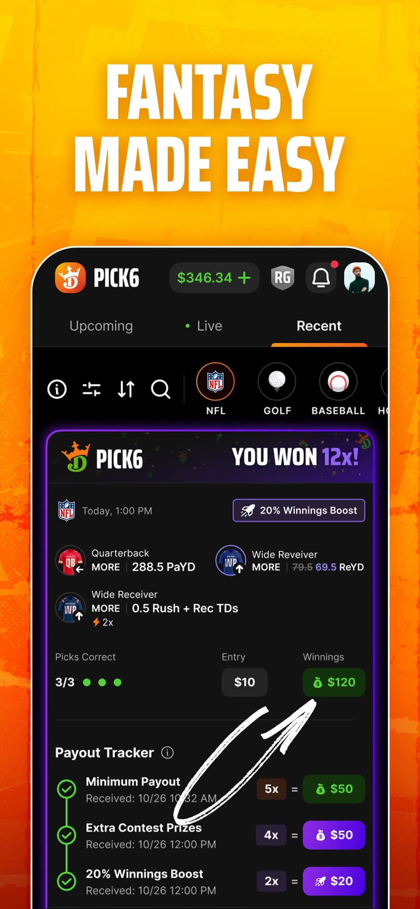 Pick6 DraftKings Fantasy Picks screenshot 7 - screenshot