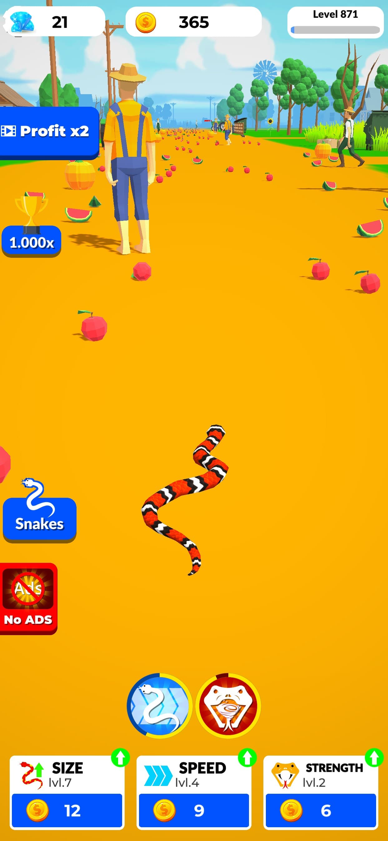Idle Snake World - Evolution screenshot 1 - screenshot