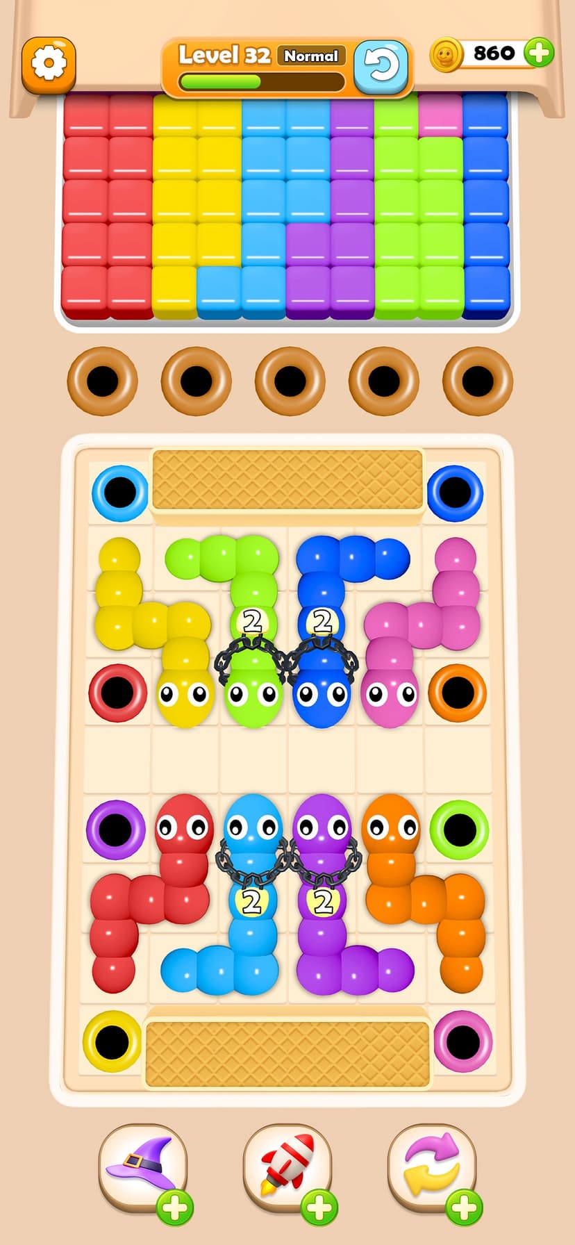 Worm Color Blast screenshot 1 - screenshot