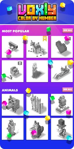Voxly: 3D Color by Number. screenshot 3 - screenshot