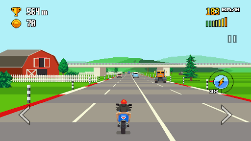 Retro Highway - Bike Racer screenshot 1 - screenshot