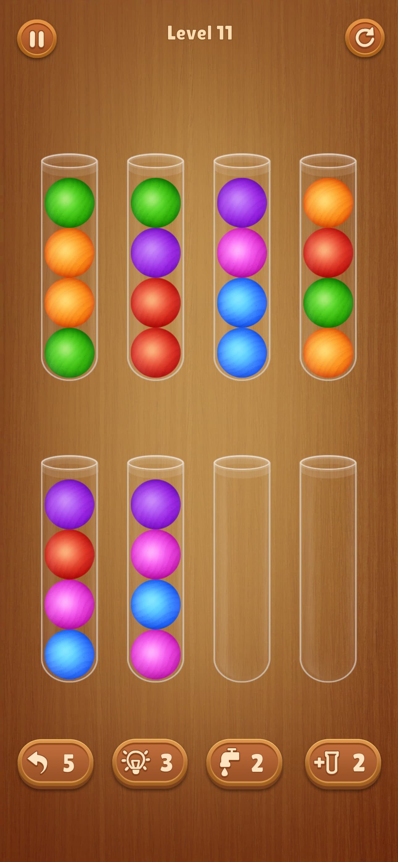 Color Ball Sort Wooden Puzzle screenshot 3 - screenshot